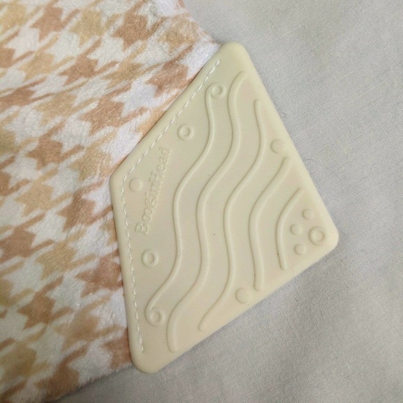 Booginhead Pacipal Puppy Dog White Tan Baby Lovey Security Blanket Teether - Picture 8 of 9